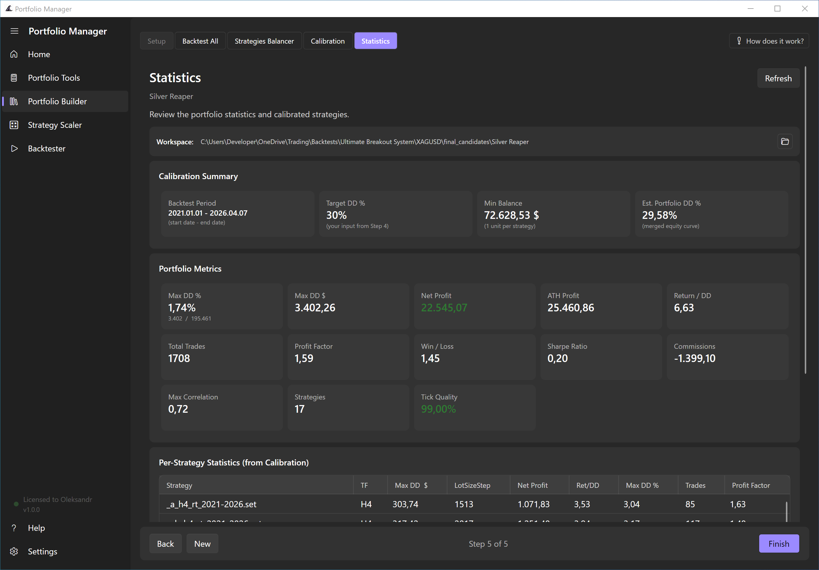 Wizard — Statistics